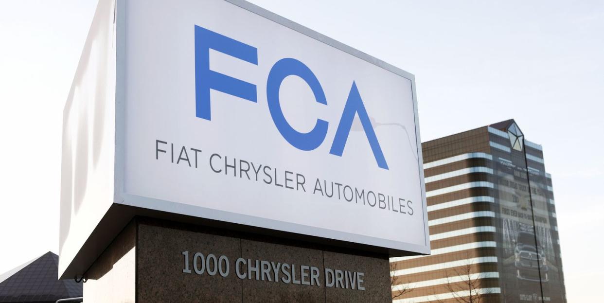 auburn hills, mi may 6 the new fiat chrysler automobiles fca group sign is shown at the chrysler group headquarters may 6, 2014 in auburn hills, michigan today, chief executive officer sergio marchionne will present the groups 2014 2018 business plan to investors, financial analysts, and key stockholders at the companys 2014 investor day the event will included an overview of the fca group strategic plans photo by bill puglianogetty images