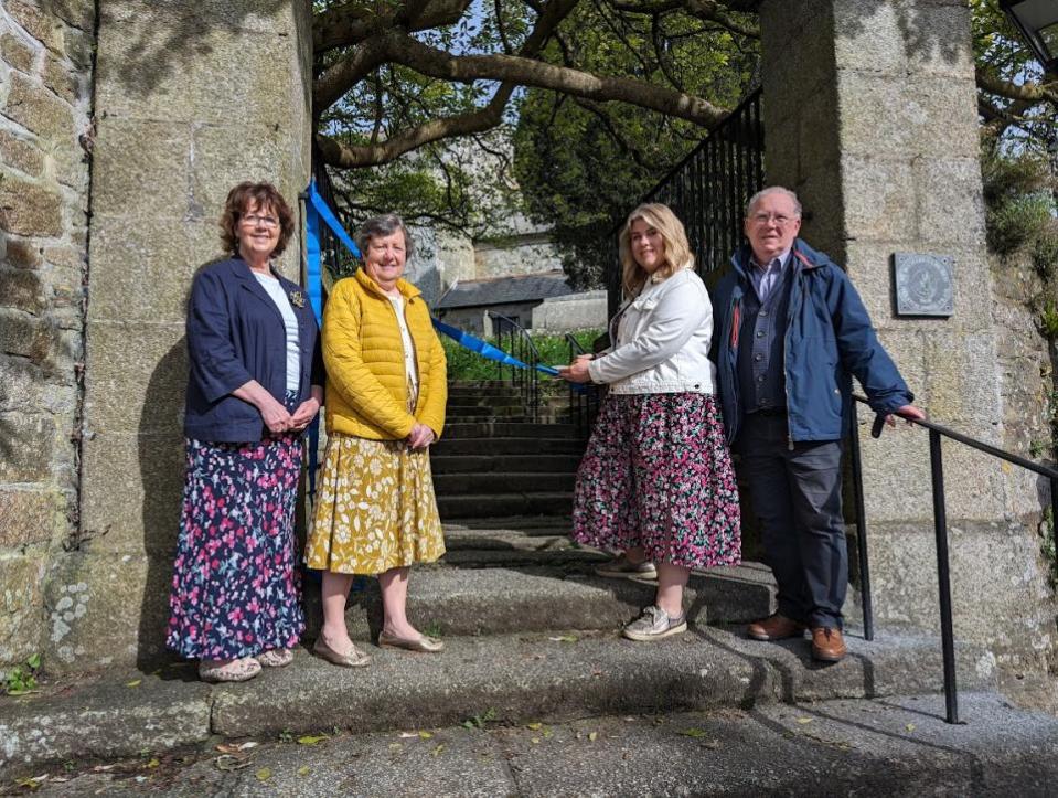 Falmouth Packet: Anne and Zoe were joined by churchwarden Anthea Hearne and Mike Thomas 