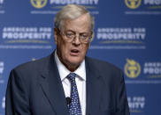 <p>No 11 (tie): David Koch<br>Net worth: $50.5 billion<br>Source of wealth: Koch Industries<br>(AP) </p>