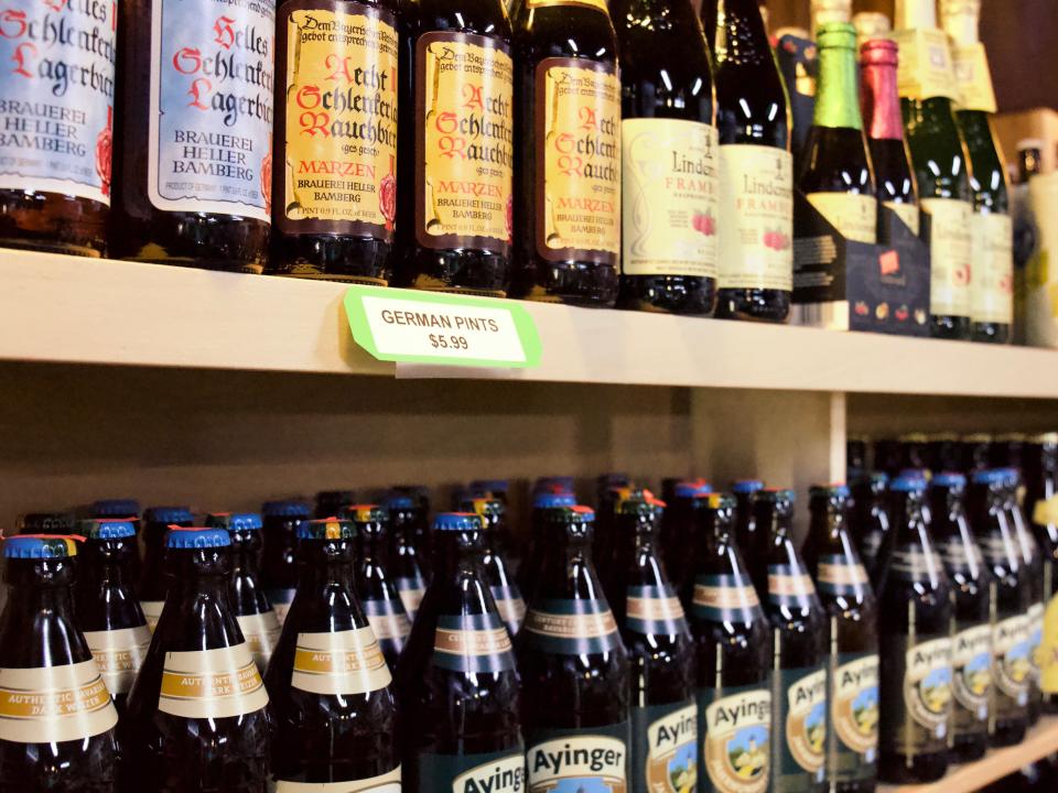 A large selection of German beers at Betty’s Country Store, Alison Datko, "I visited a small mountain town in Georgia, where the German-inspired architecture made me feel transported to Europe. "