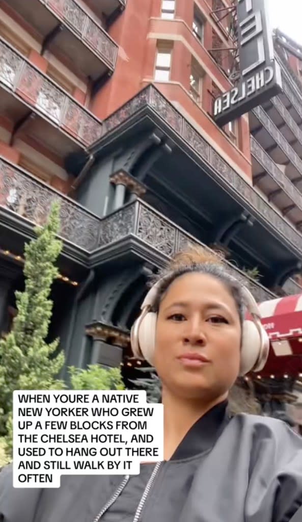 Both locals and out-of-towners are making the pilgrimage to the Chelsea Hotel. @biancadoesnyc/TikTok