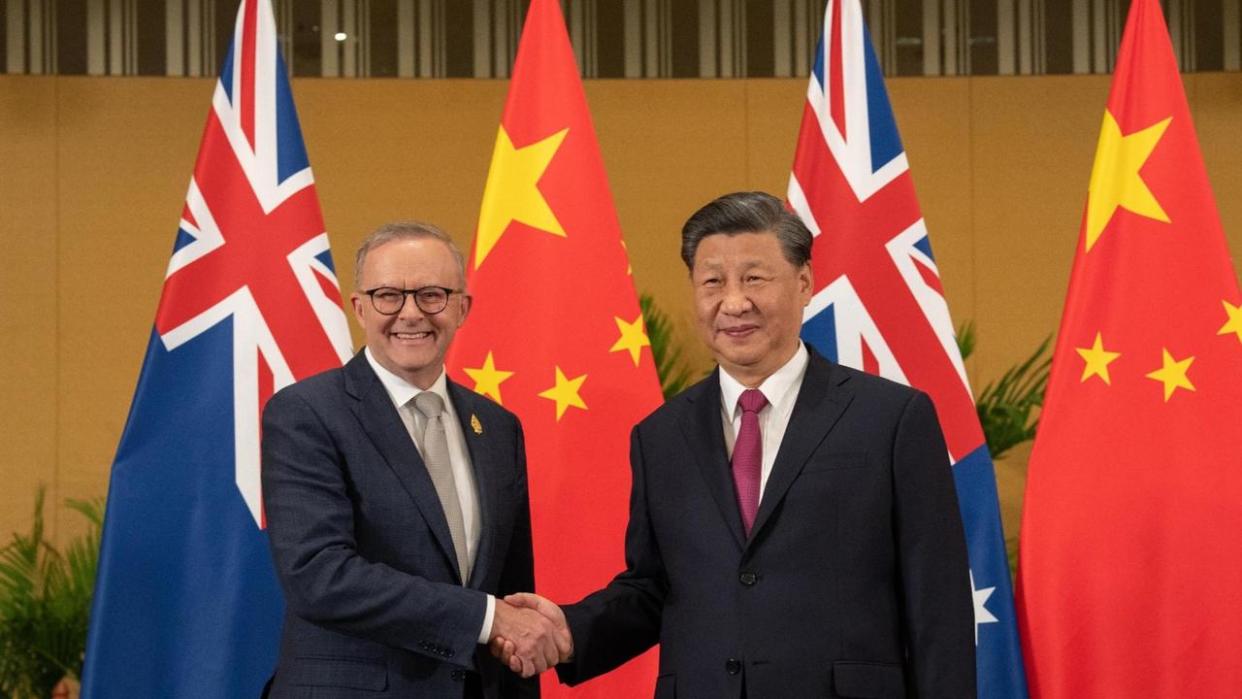 Anthony Albanese must ‘pick up the phone’ to Xi Jinping and express his dismay over a dangerous military incident, the Coalition says. Picture: Twitter