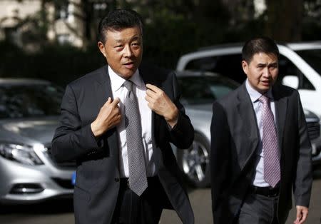 China's ambassador to Britain Liu Xiaoming arrives at 10 Carlton House Terrace in central London, where representatives from Britain, China, France and energy company EDF will sign an agreement to build and operate a new nuclear power station at Hinkley Point, Britain, September 29, 2016. REUTERS/Peter Nicholls