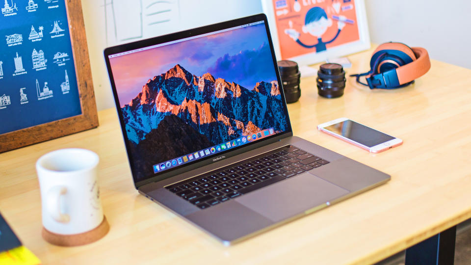 Apple MacBook on a desk