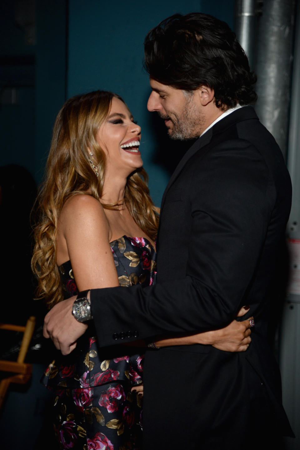 HOLLYWOOD, CA - NOVEMBER 12: Actors Sofia Vergara (L) and Joe Manganiello attend the special tribute to Sophia Loren during the AFI FEST 2014 presented by Audi at Dolby Theatre on November 12, 2014 in Hollywood, California. (Photo by Michael Kovac/Getty Images for AFI)