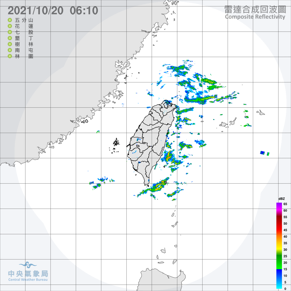 今日迎風面地區有水氣。（圖／中央氣象局）