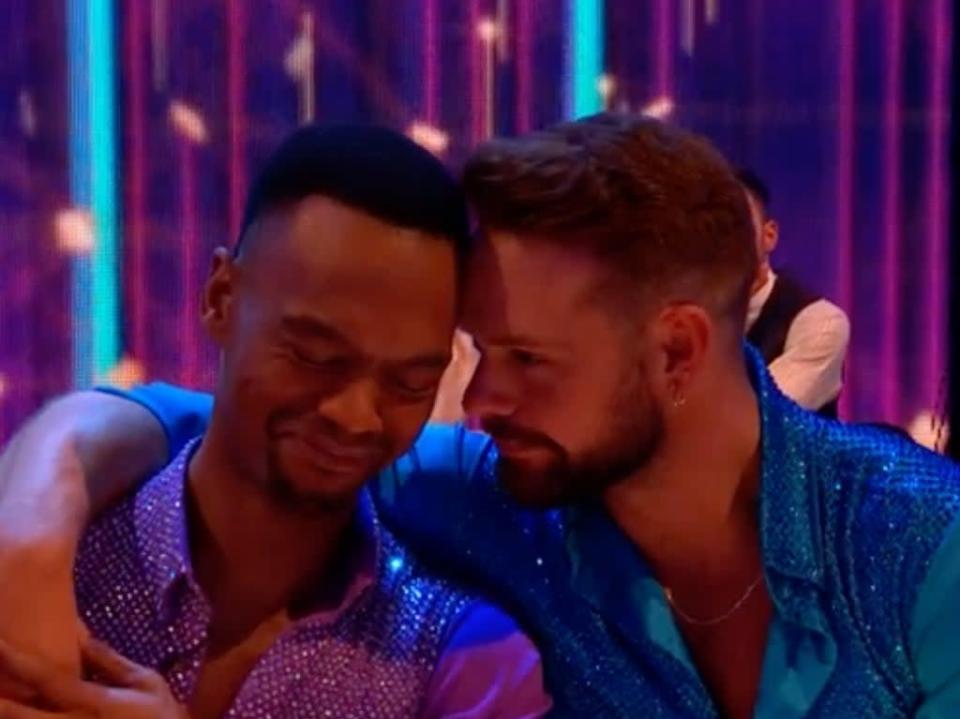 John and Johannes after error in latest &#x002018;Strictly&#x002019; dance (BBC iPlayer)