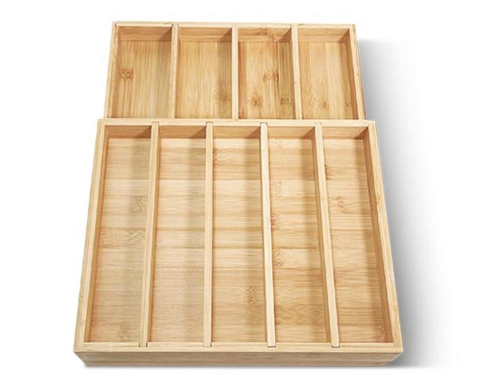 Aldi's Beautiful Bamboo Drawer Organizers Are Selling for 9.99 and