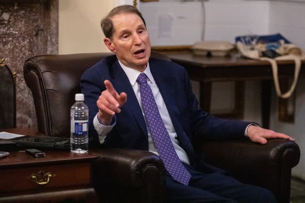 Senate Finance chairman Ron Wyden (D-Ore.) told reporters he believed changes in Medicare to cut the price of drugs would eventually also be taken up by private insurers. (Photo: Anna Rose Layden via Getty Images)