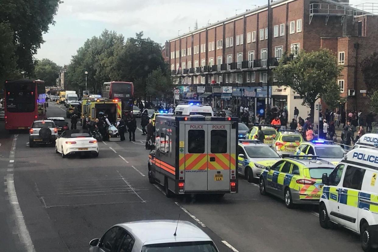 Four teenagers were stabbed during the violence in Camberwell on Thursday