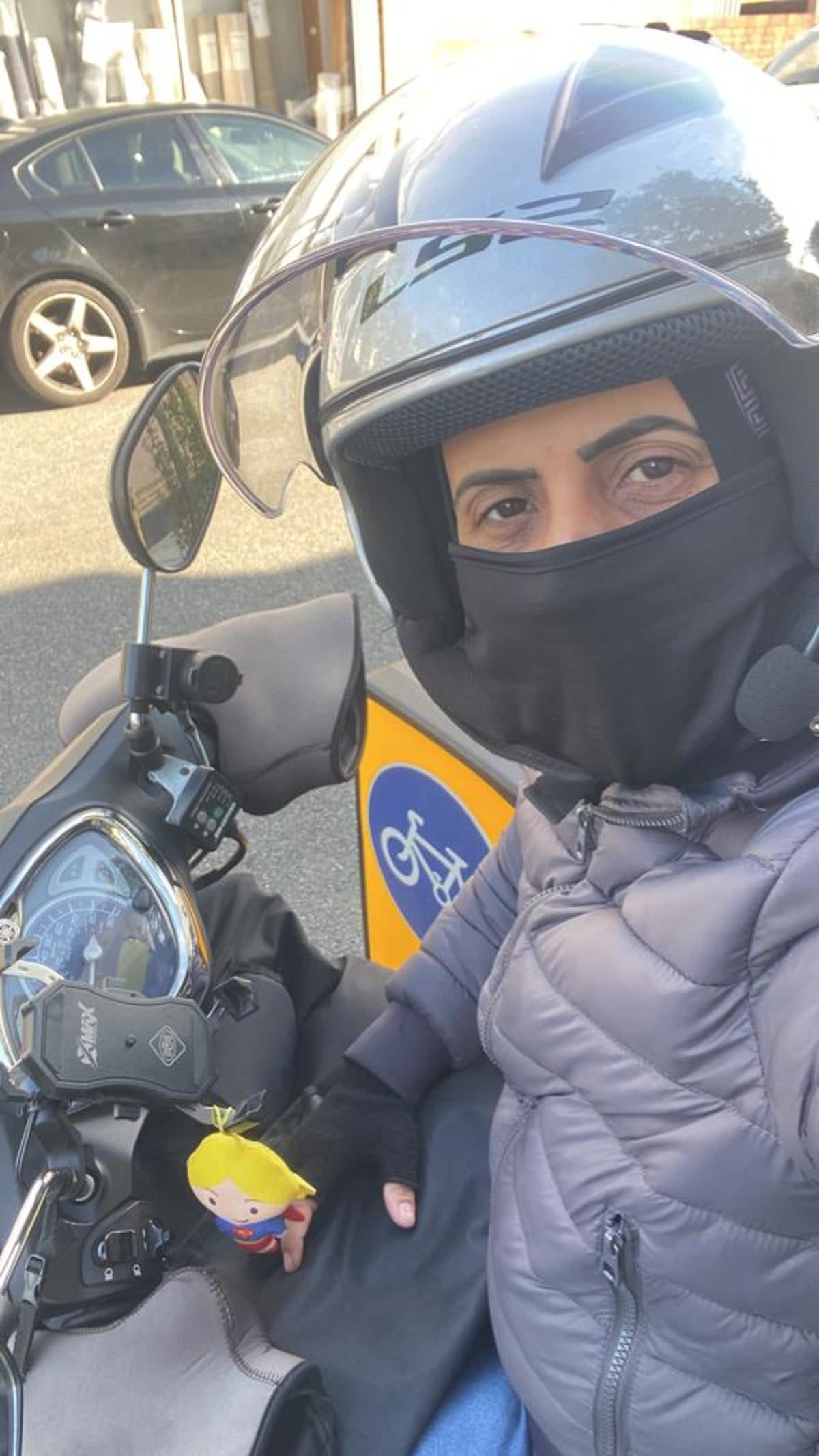Ana Paula Oliviera said customers can see a photo of the driver who is bringing their food so they are aware that a woman is coming. (Ana Paula Oliviera)
