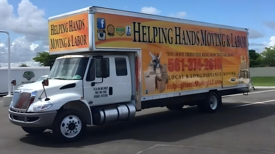 A Helping Hands Moving truck