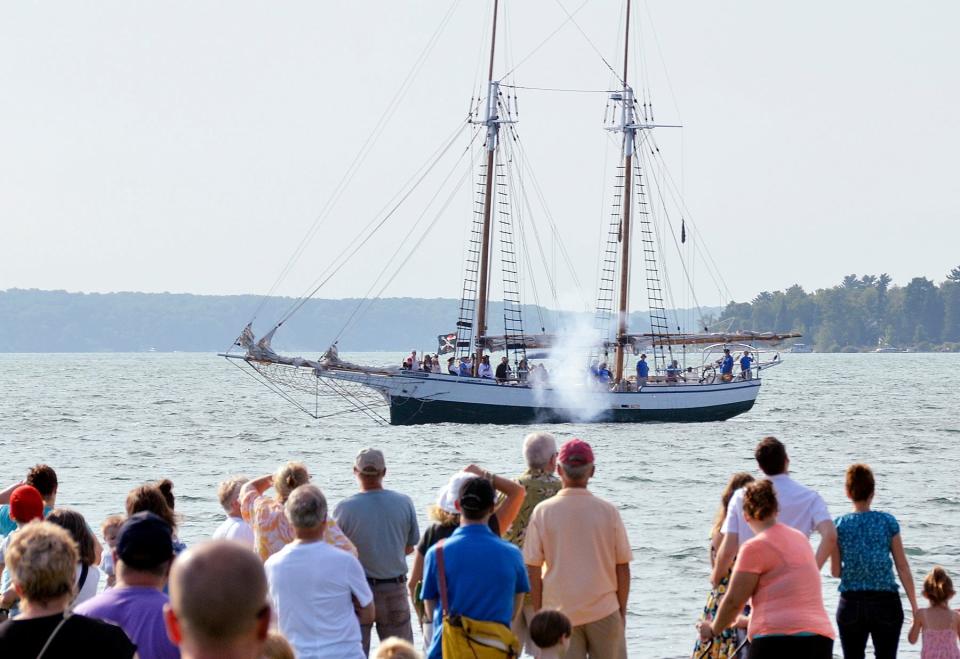 The 95-foot schooner "Madeline" will take part in the Boyne City Pirate Fest fun.