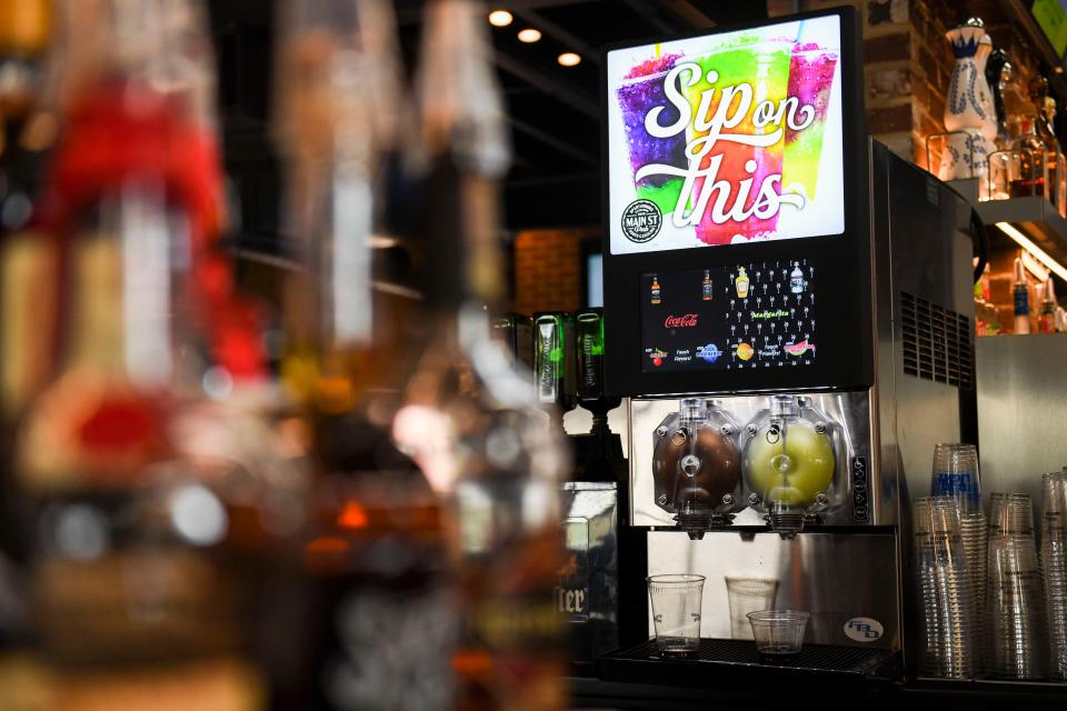 A brand new alcoholic smoothie machine was installed at Main Street Pub, in Spartanburg, S.C., on Wednesday, April 10, 2024.
