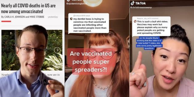 On TikTok, medical experts and scientists are gaining huge followings for debunking COVID and vaccine myths.  (Photo: TikTok)