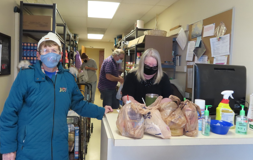 Volunteers at the Grace Lutheran Church's Food Pantry.