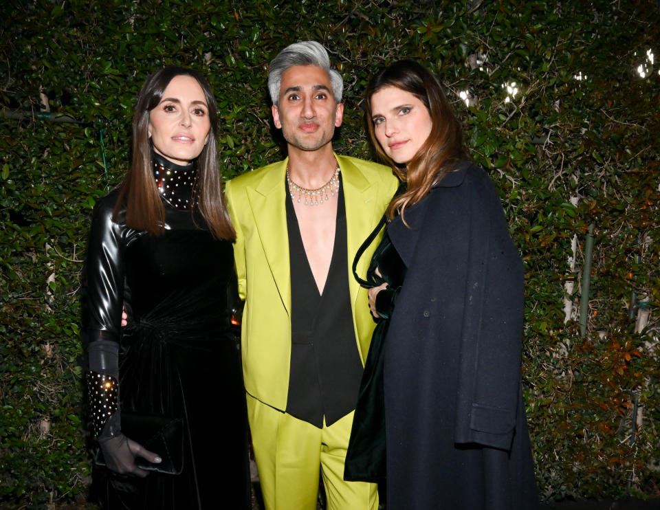 Tania Fares, Tan France and Lake Bell at the Fashion Trust U.S. Awards held at Goya Studios on March 21, 2023 in Los Angeles, California.