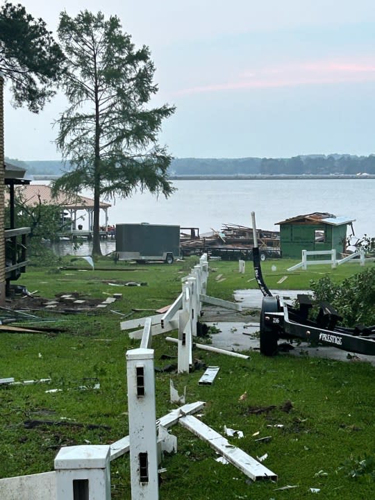 Damage at Lollipop Landing in Henderson County, courtesy of JW