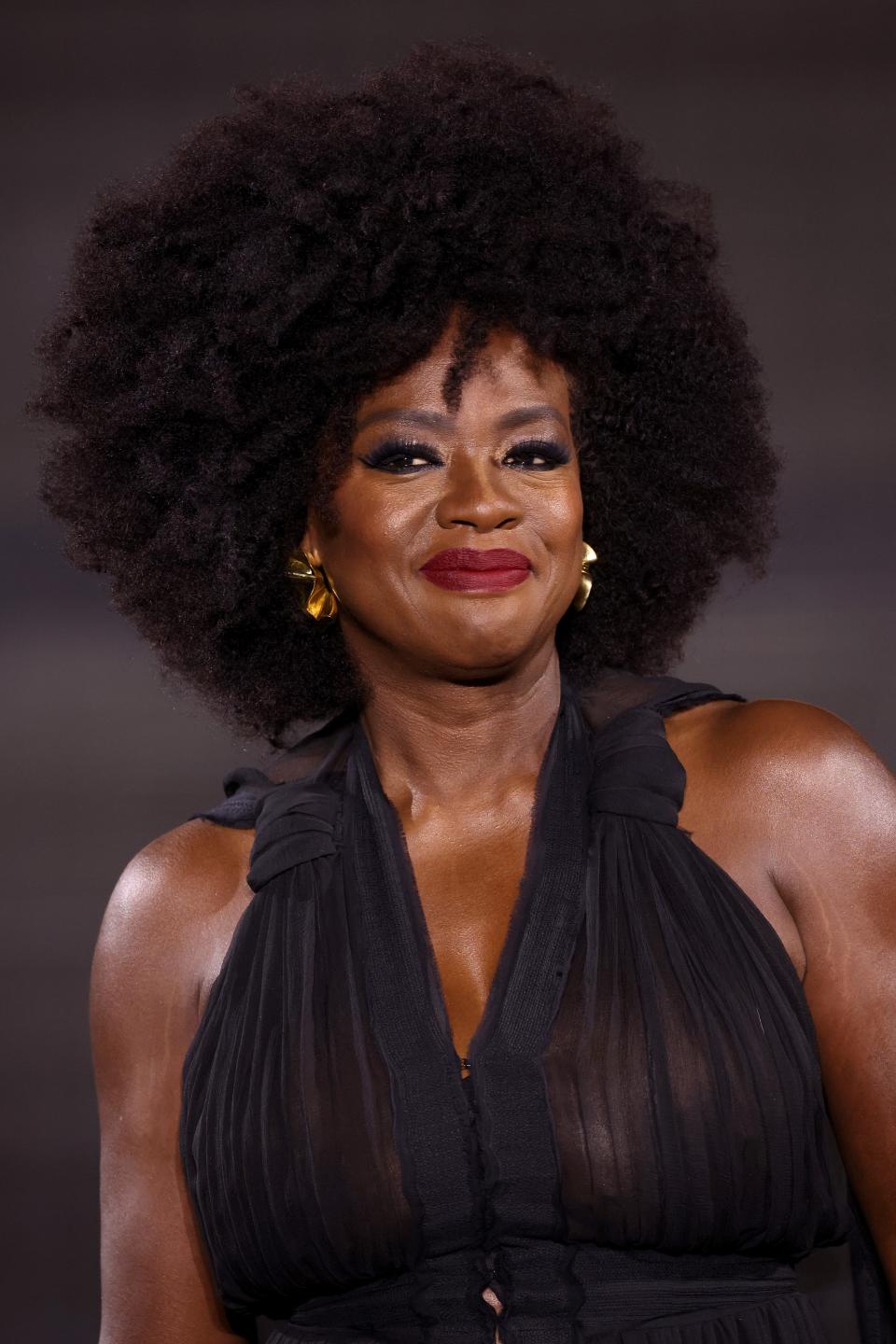 Viola Davis walks the runway for "Le Défilé L'Oréal Paris - Walk Your Worth" during Paris Fashion Week on Oct. 1, 2023.