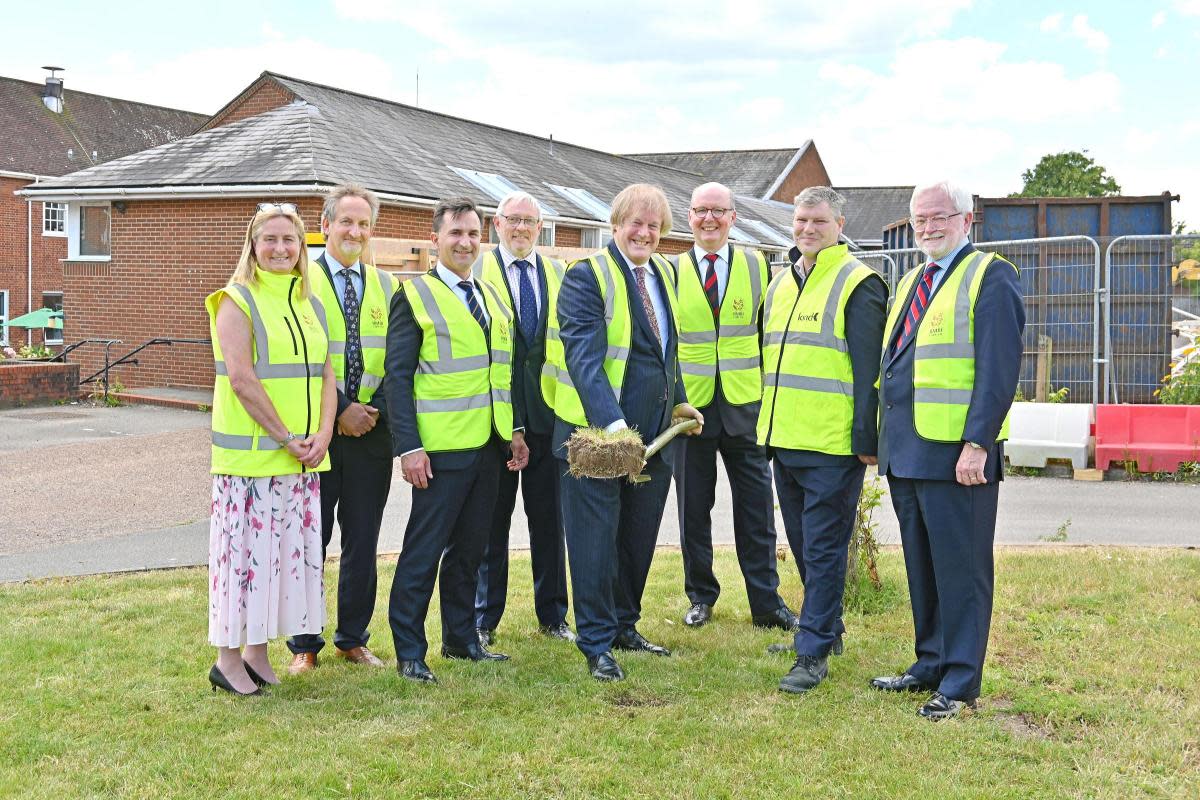 Representatives from RMBI Care Co, The Masonic Charitable Foundation, the Home’s Association of Friends and developers Kind & Company, celebrating the start of works at the new care home <i>(Image: RMBI Care Co.)</i>