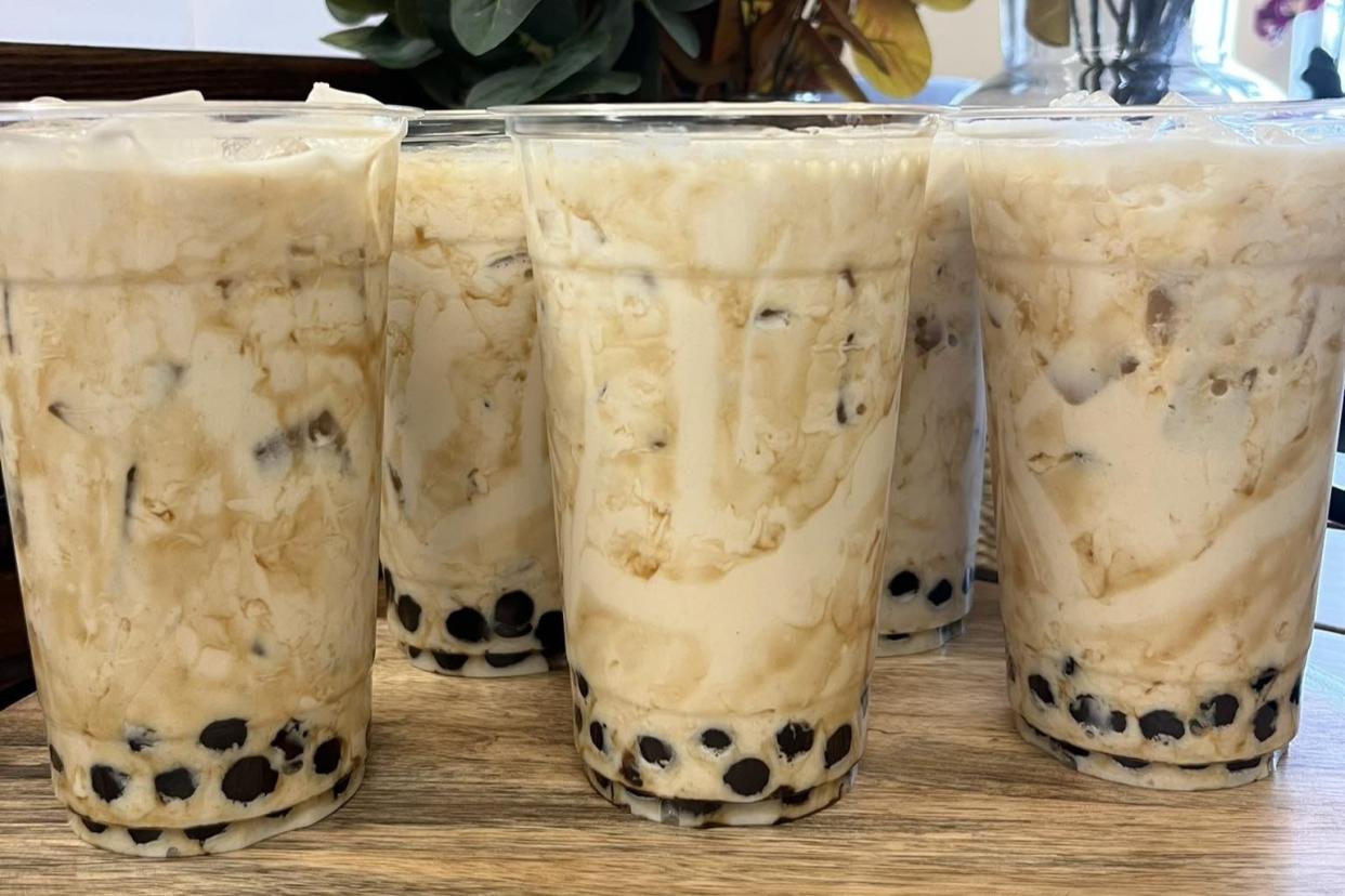 Boba tea, also known as bubble tea or pearl milk tea, is a beverage that originated in Taiwan.