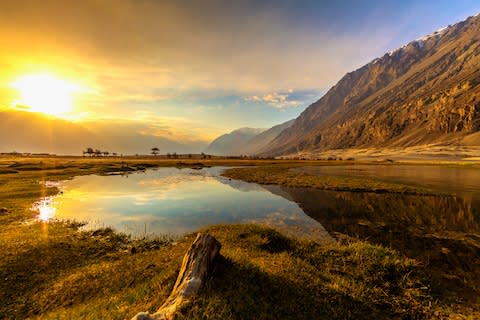 Sunrise at Nubra Valley in Ladakh - Credit: istock