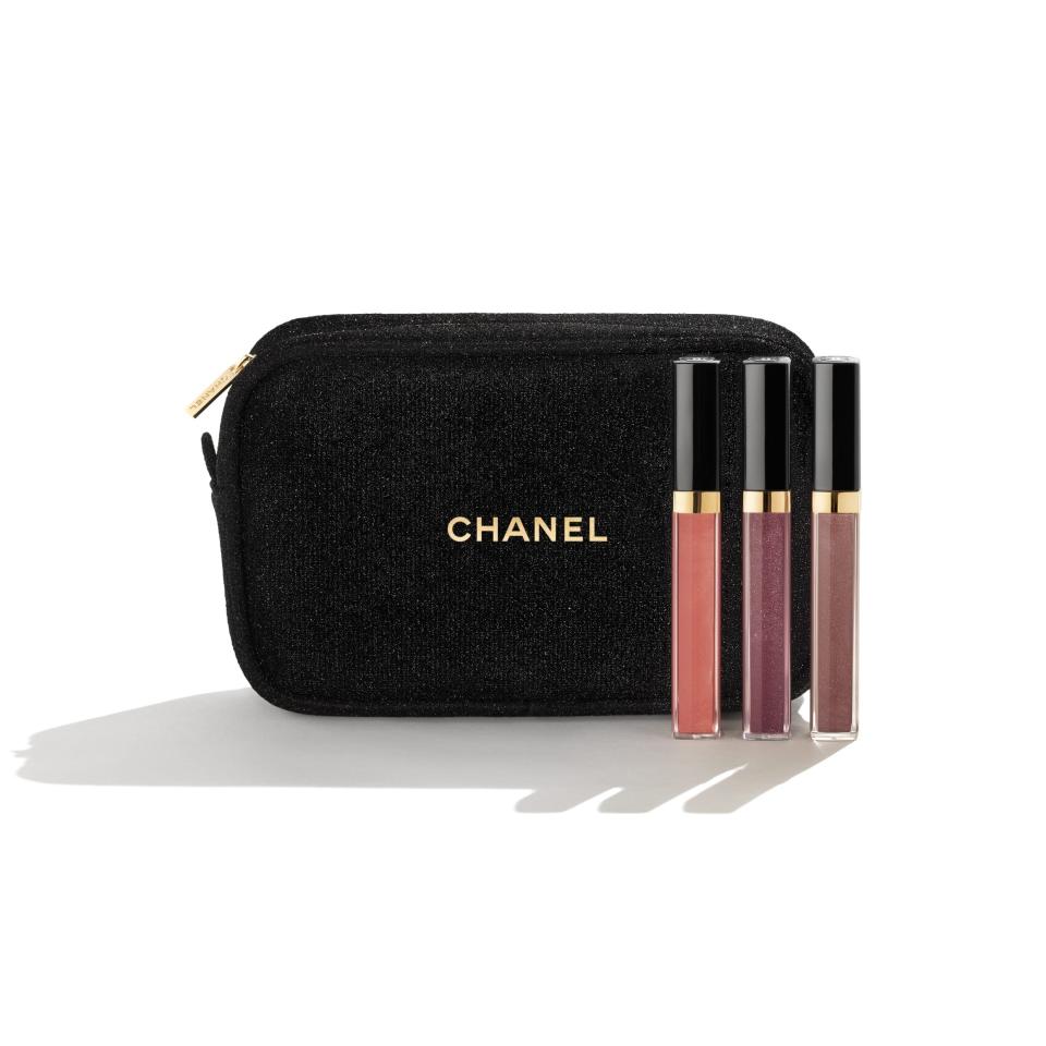 For that special someone, this splurgy set from Chanel has three shimmering lipgloss shades to try. And yes, this pouch is a part of the package as well. <a href="https://fave.co/34xdR9H" target="_blank" rel="noopener noreferrer">Find it for $92 at Chanel</a>. 