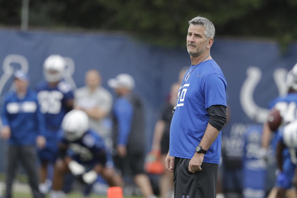 Indianapolis Colts head coach Frank Reich spoke about doing his part to fight racial injustice. (AP Photo/Darron Cummings)