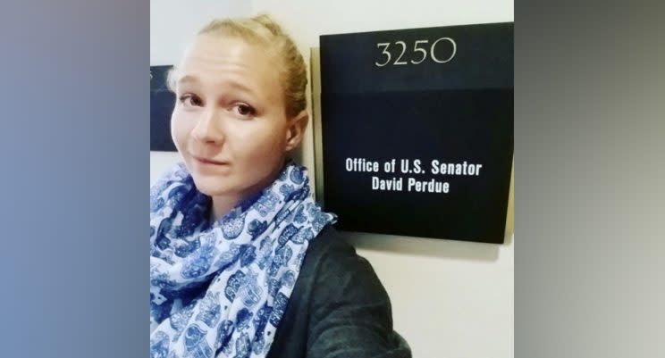 Reality Leigh Winner, 25, a federal contractor charged by the U.S. Department of Justice for sending classified material to a news organization, poses in a picture posted to her Instagram account. 