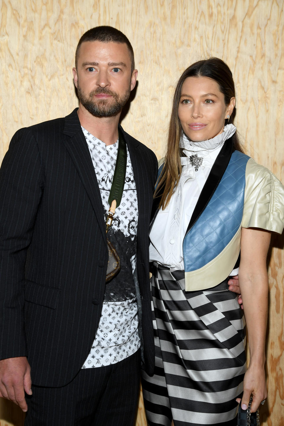 PARIS, FRANCE - OCTOBER 01: Justin Timberlake and Jessica Biel attend the Louis Vuitton Womenswear Spring/Summer 2020 show as part of Paris Fashion Week on October 01, 2019 in Paris, France. (Photo by Pascal Le Segretain/Getty Images)