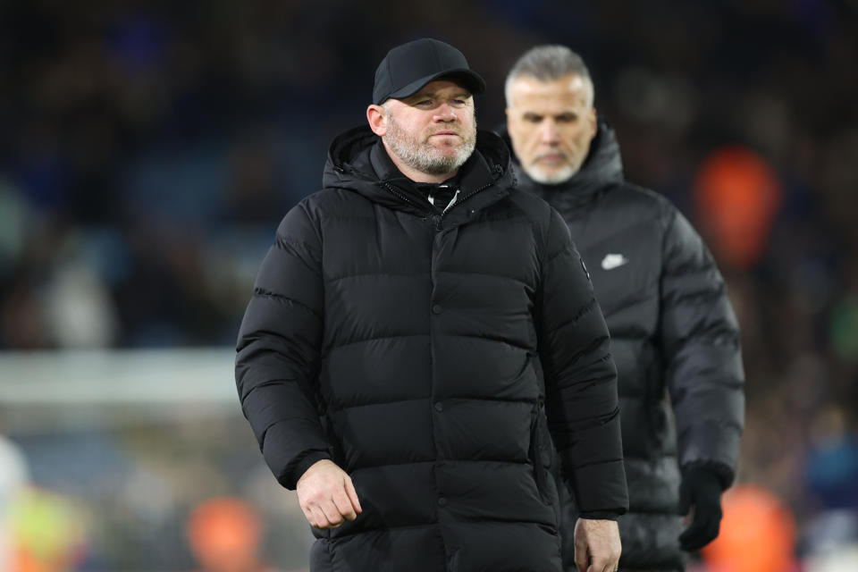 Wayne Rooney, the manager of Birmingham City, is being booed by his own fans after the Sky Bet Championship match between Leeds United and Birmingham City at Elland Road in Leeds, England, on January 1, 2024. (Photo by MI News/NurPhoto via Getty Images)
