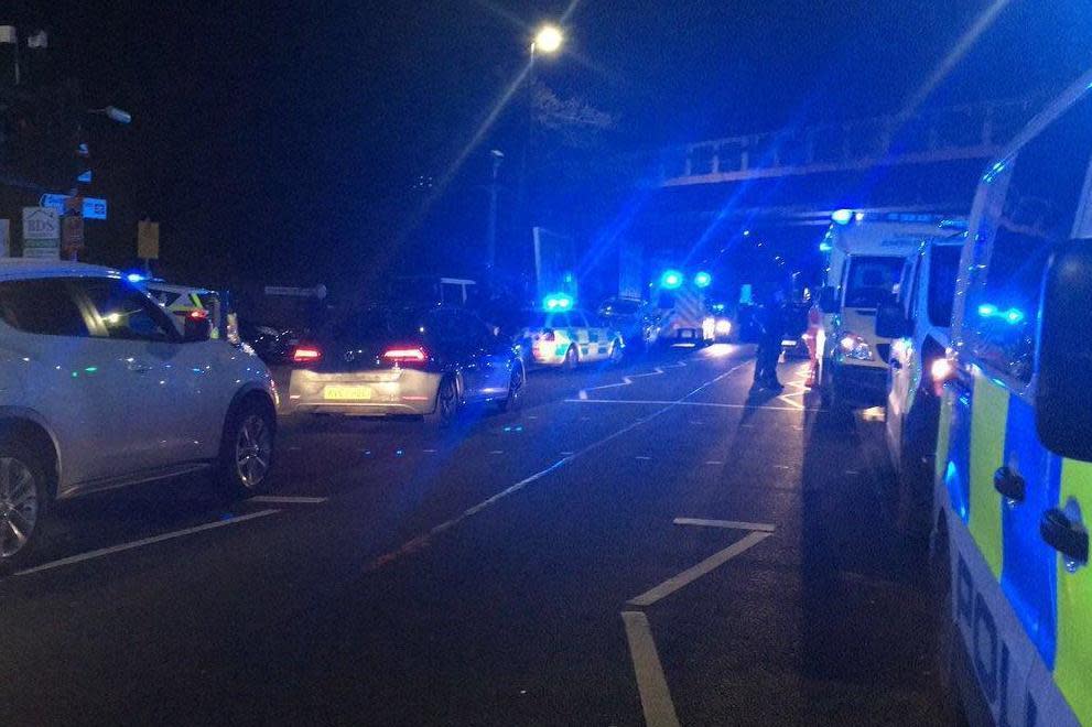 More violence: The stabbing came just days after a 14-year-old was shot in Seven Sisters, north London: Twitter/@999London