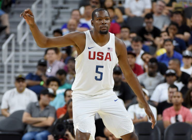 Kevin Durant is ready to flourish with Stephen Curry. (Getty)