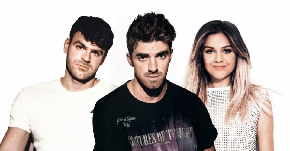 Alex Pall and Andrew Taggart of The Chainsmokers and Kelsea Ballerini