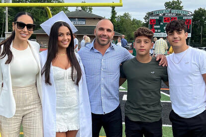 Melissa Gorga, Antonia Gorga and  Joe Gorga are seen at Antonia's high school graduation.