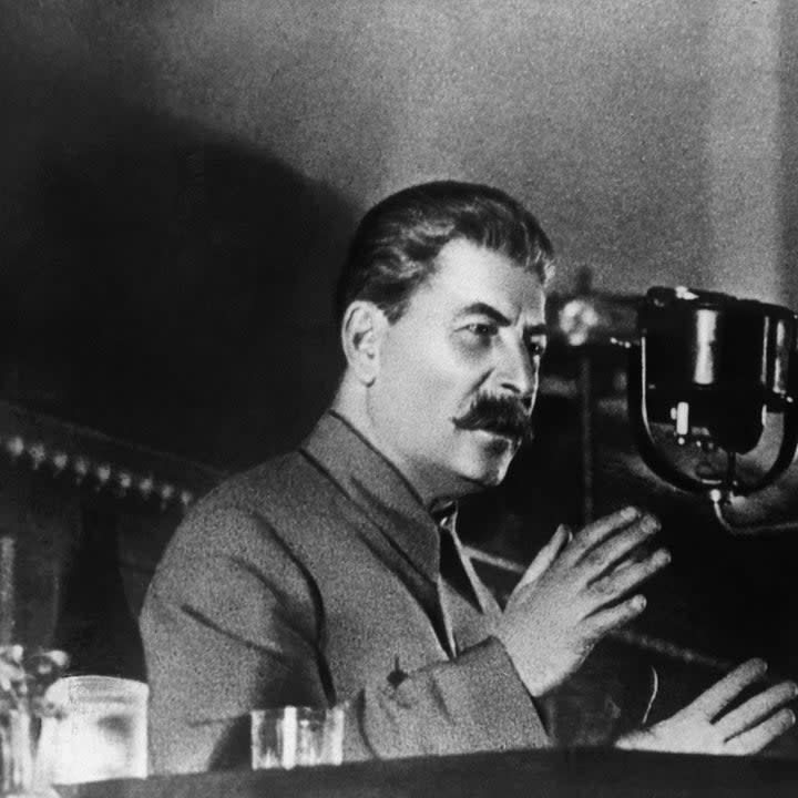 Stalin giving a speech