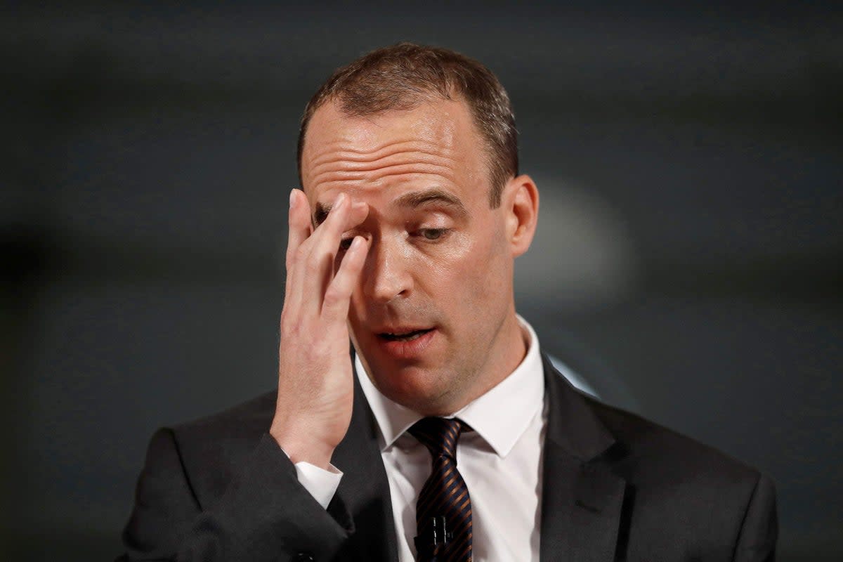 Dominic Raab leaves 10 Downing Street (PA) (PA Archive)