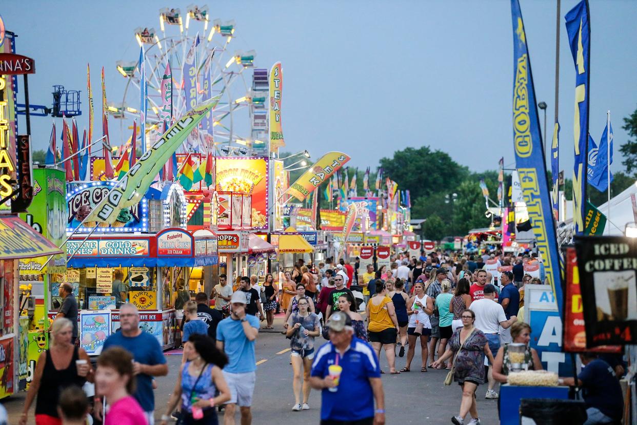 Hundreds of people brave the heat July 19, 2019, at the Fond du Lac County Fair at the fairgrounds in Fond du Lac.