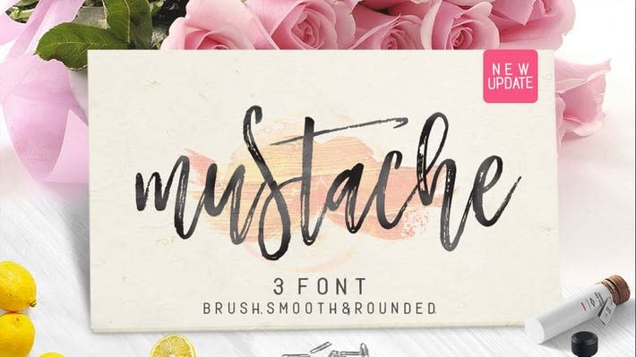 Best free fonts: Sample of Mustache