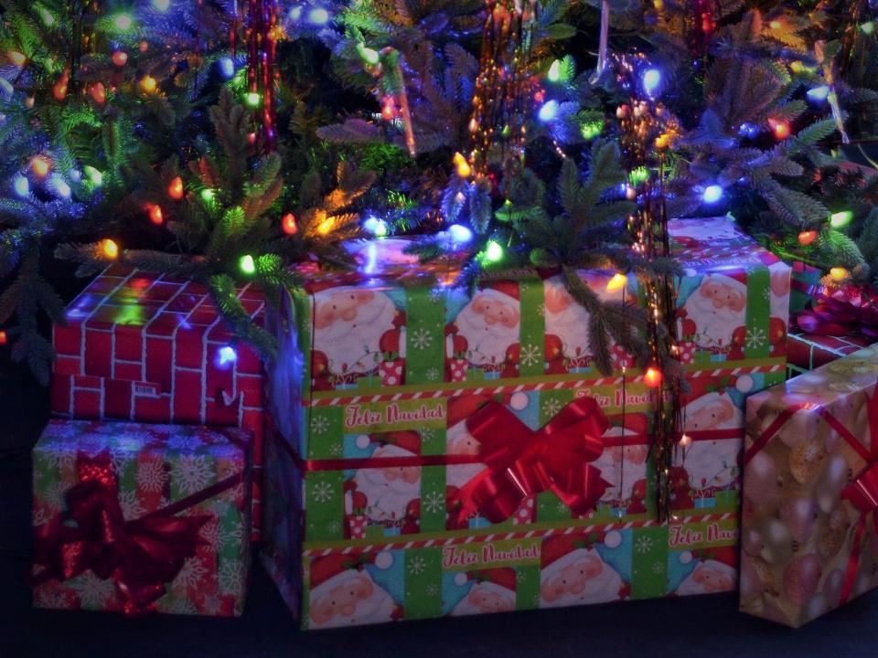 Presents under the Christmas tree.