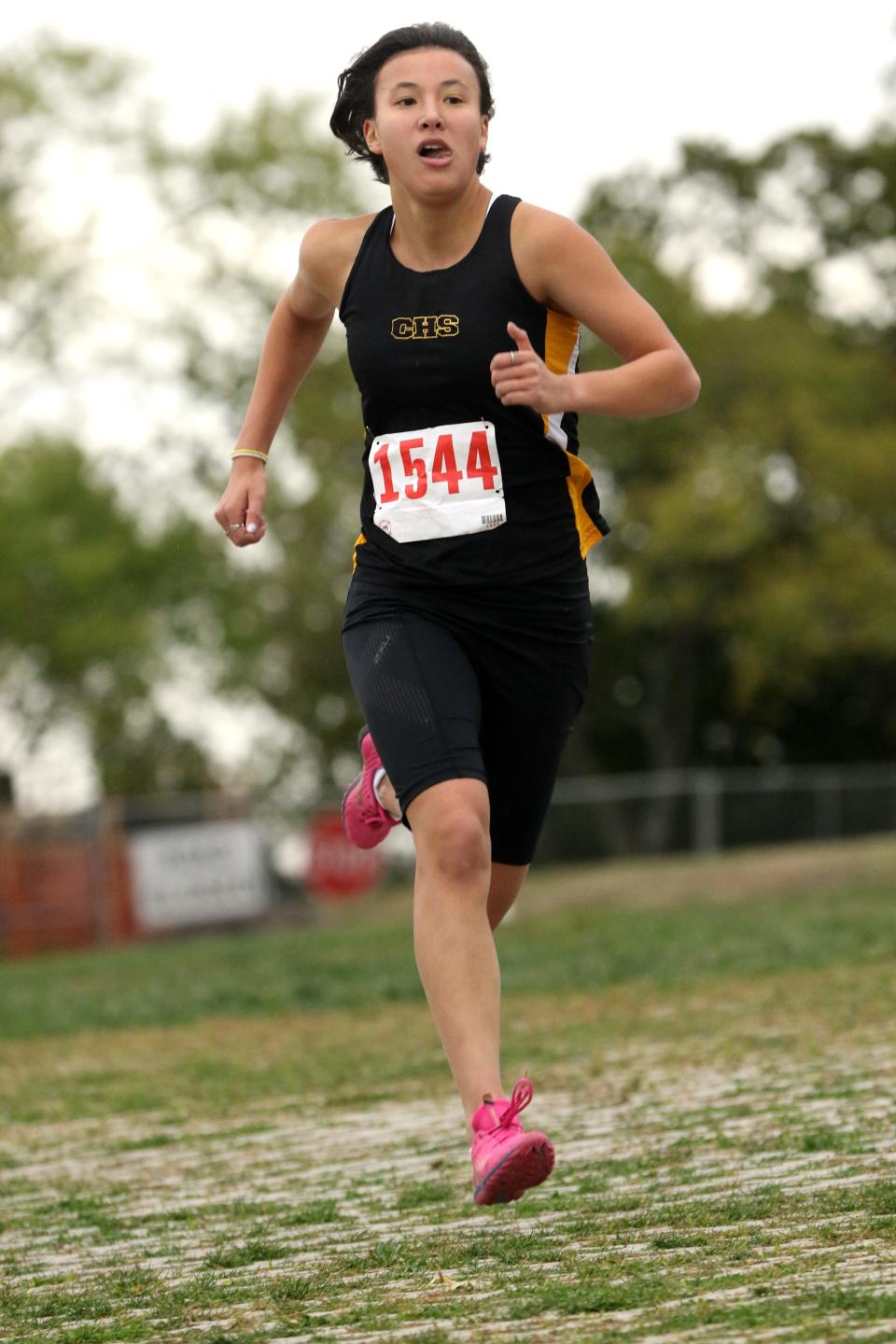 Danielle Tilp, of Cresskill, is shown during the Patriot race, during the NJIC Divisional Championships, at Garret Mountain Reservation. Tilp would finish first, with a time of, 20:42. Monday, October 3, 2022