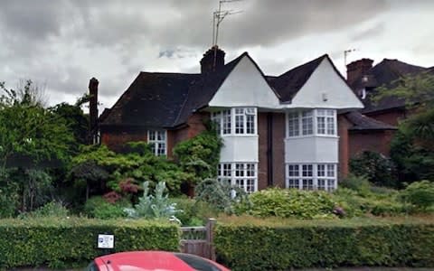 Picture shows the £1.5m house in Hampstead at the centre of the row - Credit: Champion News