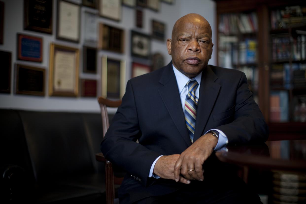 Congressman John Lewis (D-GA) is photographed in his offices in the Canon House office building on March 17, 2009 in Washington, D.C. (Photo by Jeff Hutchens/Getty Images)