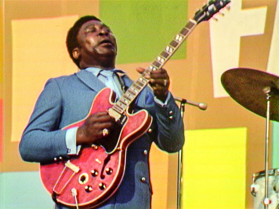 B.B. King performing at the 1969 Harlem Cultural Festival, also known as the "Black Woodstock."