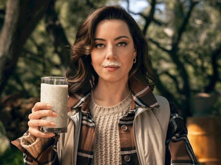 Aubrey Plaza in Wood Milk campaign