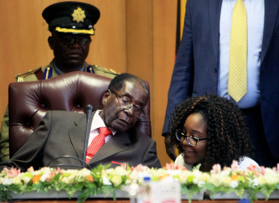 Zimbabwe's Robert Mugabe describes wife Grace as 'fireworks', as he celebrates 93rd birthday