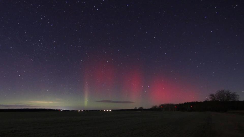 Seltenes Wetterphänomen über Deutschland: Polarlichter. (Bild: dpa)