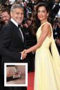<p>In April 2014, <a href="https://www.townandcountrymag.com/society/tradition/a10270315/george-amal-clooney-twins-photos/" rel="nofollow noopener" target="_blank" data-ylk="slk:longtime bachelor George Clooney;elm:context_link;itc:0;sec:content-canvas" class="link ">longtime bachelor George Clooney</a> proposed to <a href="https://www.townandcountrymag.com/society/money-and-power/a9984/amal-clooney-nadia-murad-1843-interview/" rel="nofollow noopener" target="_blank" data-ylk="slk:human-rights lawyer Amal Alamuddin;elm:context_link;itc:0;sec:content-canvas" class="link ">human-rights lawyer Amal Alamuddin </a>with <a href="https://www.townandcountrymag.com/style/fashion-trends/g2852/amal-clooney-best-looks/" rel="nofollow noopener" target="_blank" data-ylk="slk:a dazzling diamond ring.;elm:context_link;itc:0;sec:content-canvas" class="link ">a dazzling diamond ring.</a> The ethically mined, seven carat emerald-cut center stone is set in platinum with two tapered baguettes on each side, <a href="http://people.com/celebrity/amal-alamuddins-engagement-ring-from-george-clooney-see-exclusive-photos/" rel="nofollow noopener" target="_blank" data-ylk="slk:People reports.;elm:context_link;itc:0;sec:content-canvas" class="link "><em>People</em> reports.</a> The ring is <a href="http://www.eonline.com/news/537304/amal-alamuddin-s-750-000-engagement-ring-from-george-clooney-experts-weigh-in" rel="nofollow noopener" target="_blank" data-ylk="slk:estimated to cost;elm:context_link;itc:0;sec:content-canvas" class="link ">estimated to cost</a> $750,000.</p>