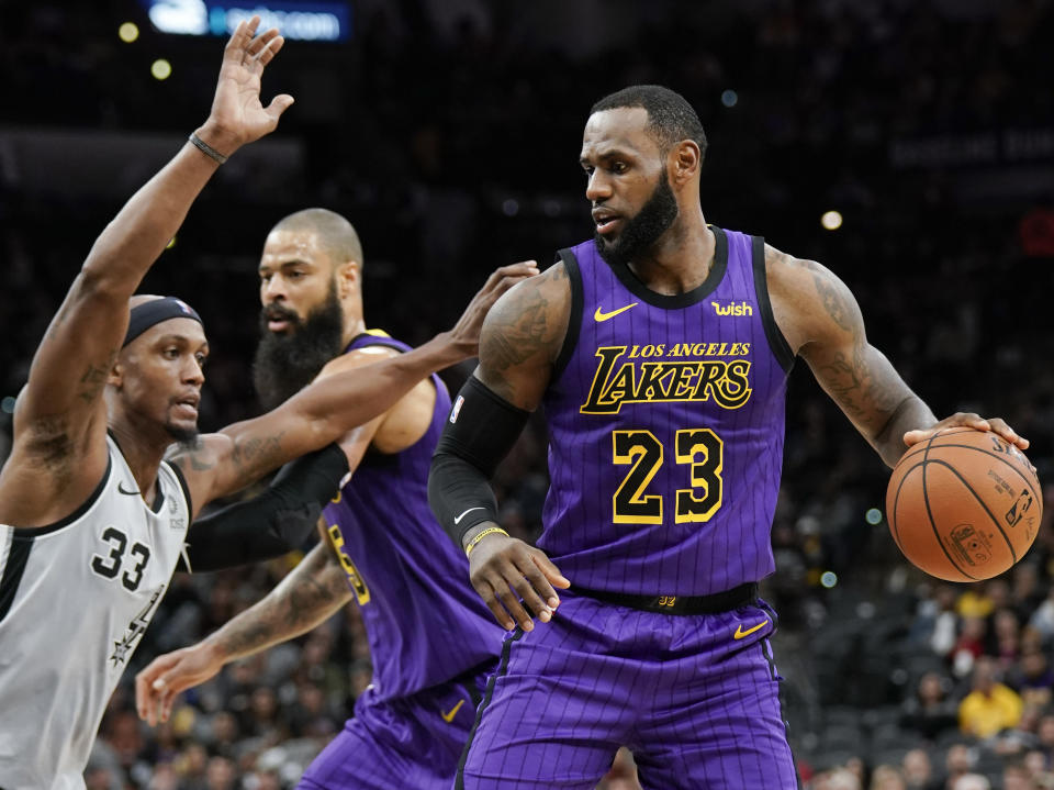 LeBron James has performed well with the Lakers through 25 games. (AP Photo)