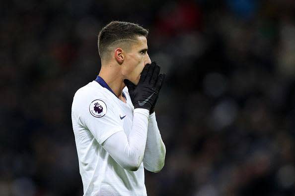 Erik Lamela missed a glorious opportunity towards the end of the match (Getty)